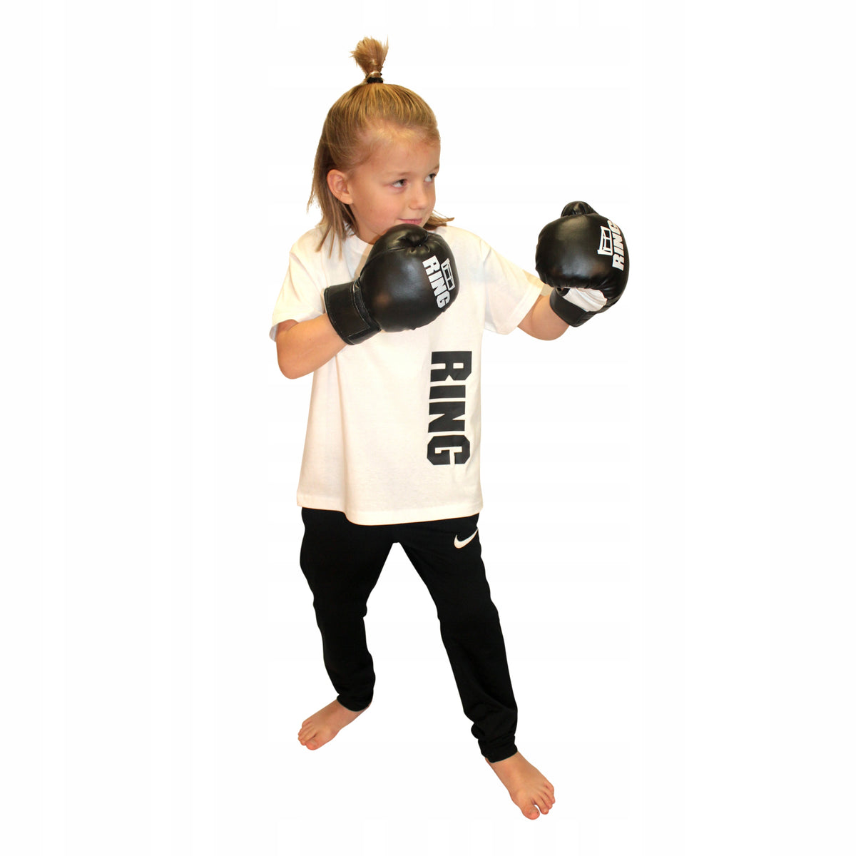 4Kids Boxing Gloves for Kids Black 2-5 Years Brand Ring