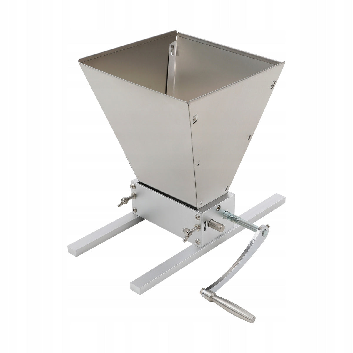 4L STAINLESS STEEL MANUAL MALT MILL CRUSHER GRAIN GRINDER(ROLLER 0-2.5MM)