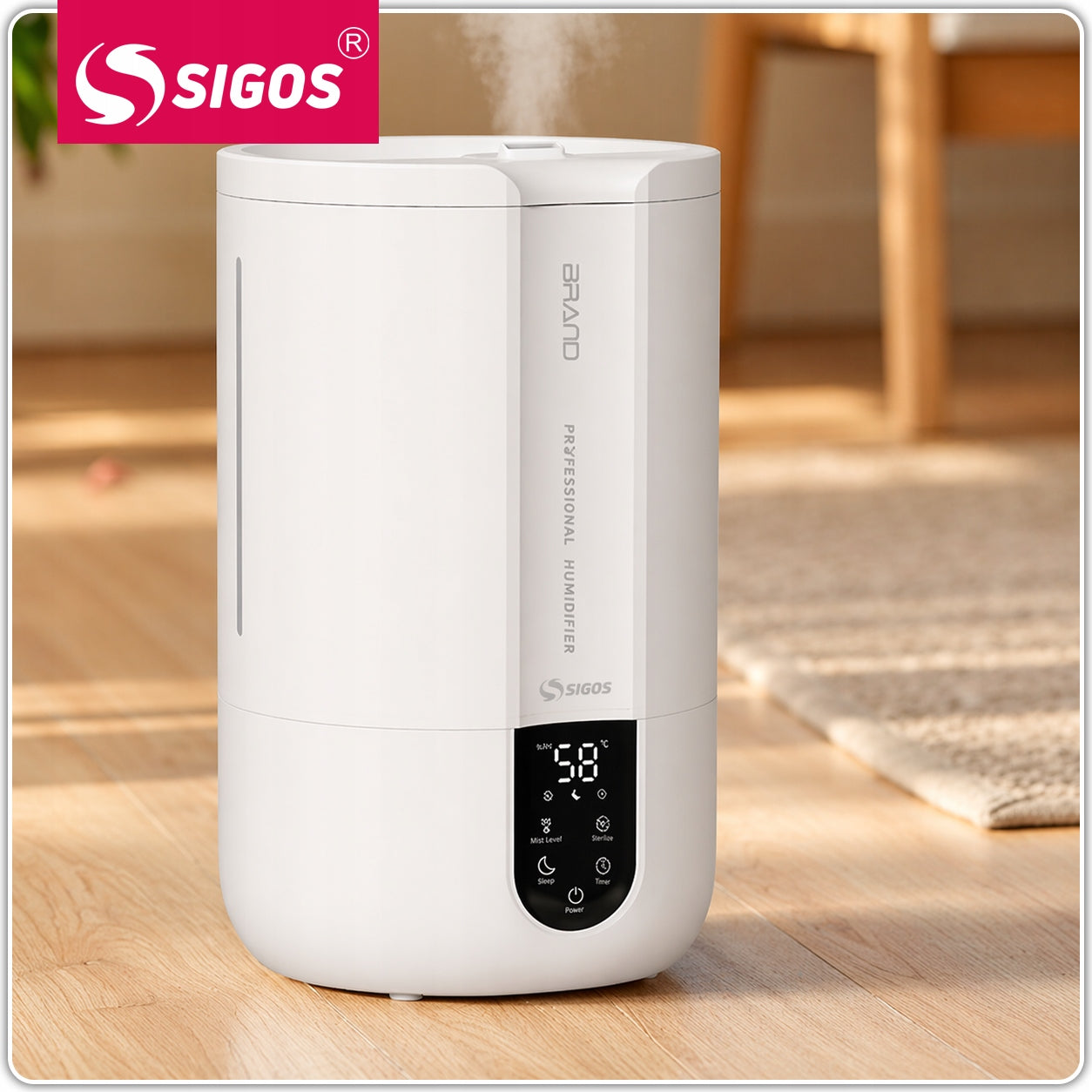 4L Ultrasonic Quiet Air Humidifier with LED Remote Control Large for Home Manufacturer code Nawilżacz powietrza ultradźwiękowy