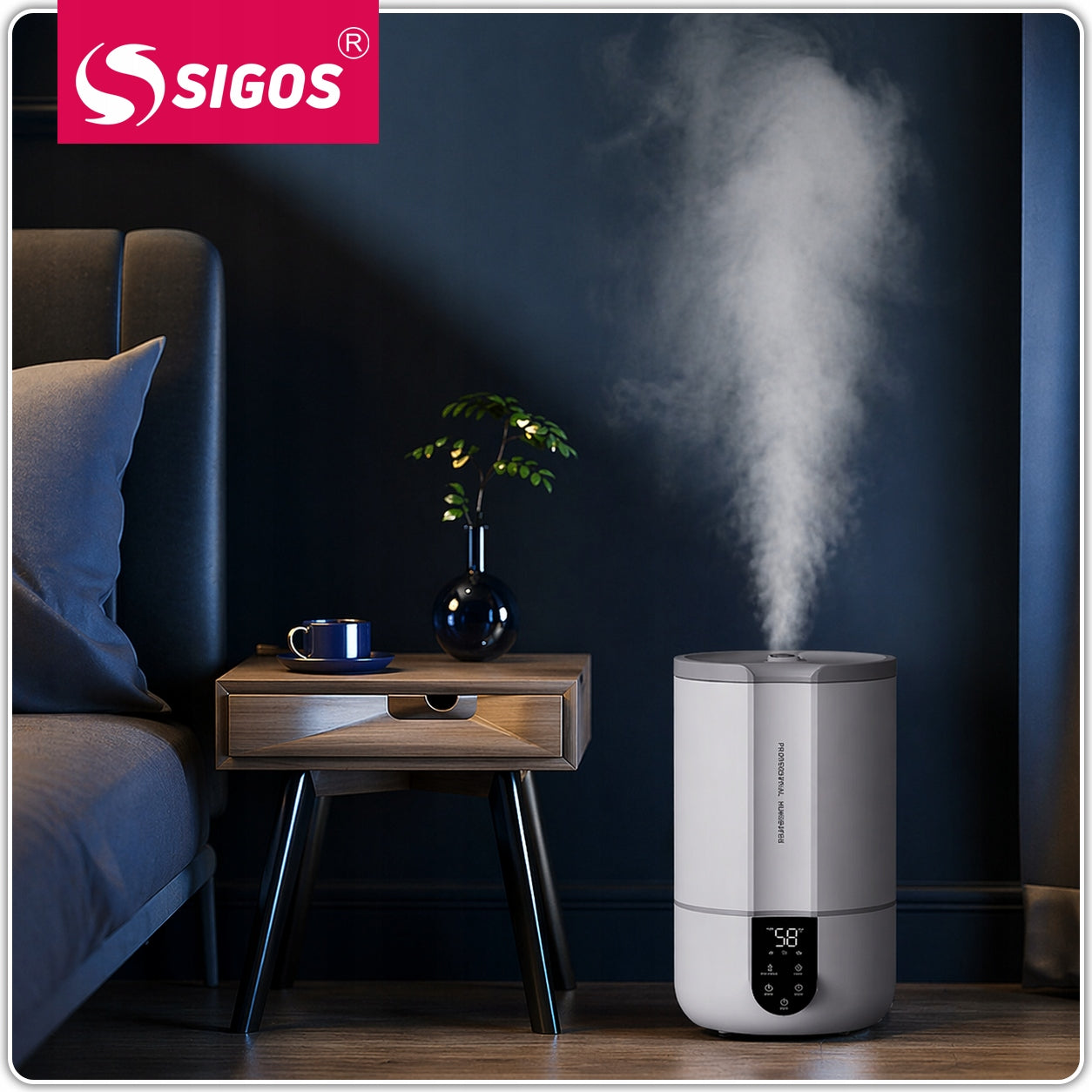 4L Ultrasonic Quiet Air Humidifier with LED Remote Control Large for Home Packaging status original