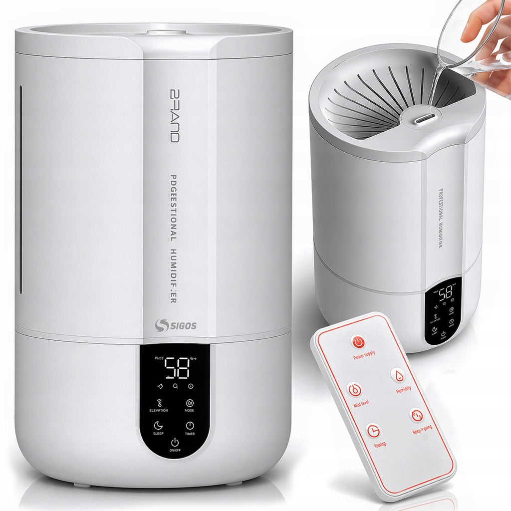 4L Ultrasonic Quiet Air Humidifier with LED Remote Control Large for Home