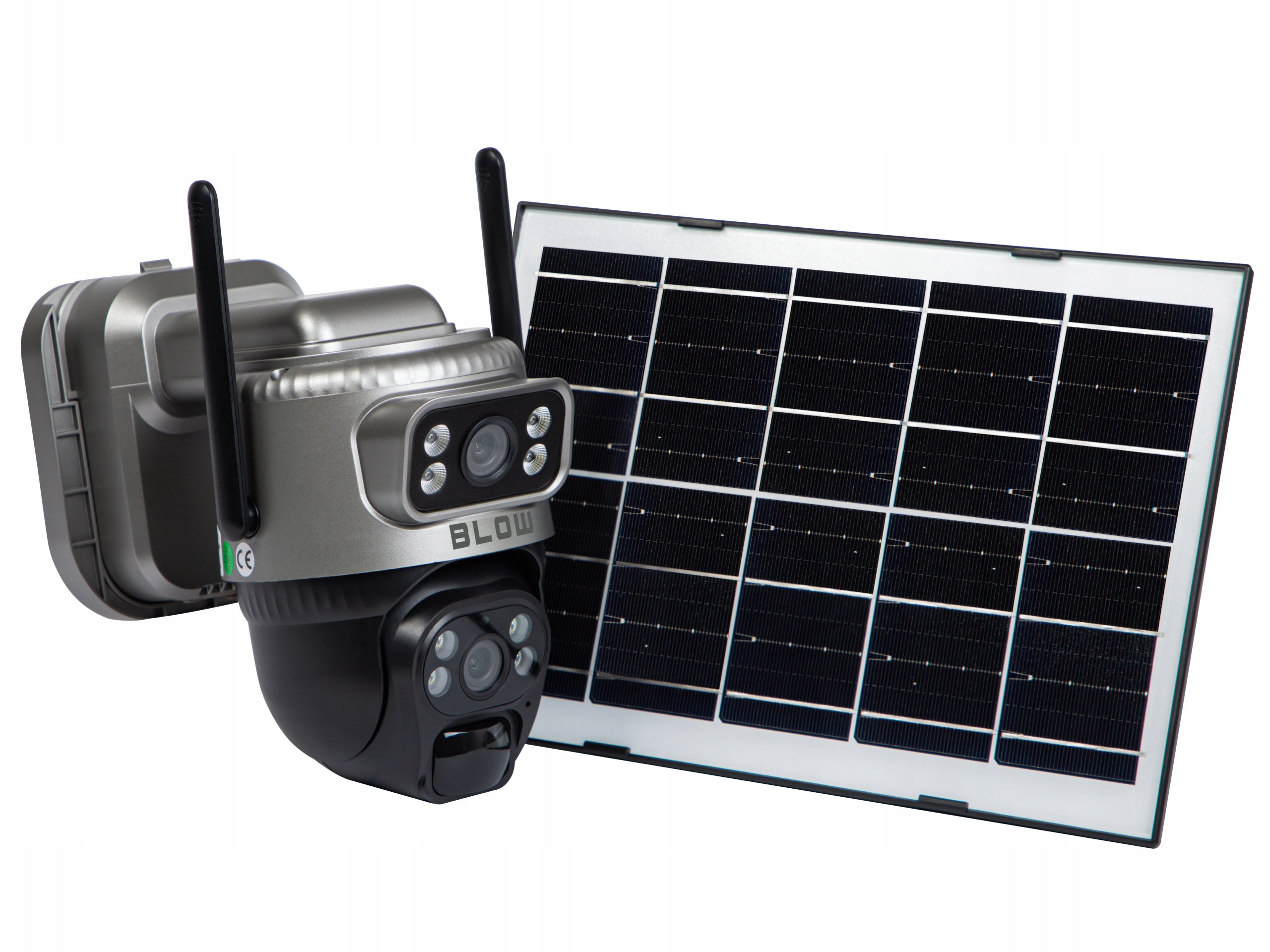 4MP SOLAR WiFi IP CAMERA 2 LENSES OUTDOOR WIRELESS IP66 SMART Packaging status original