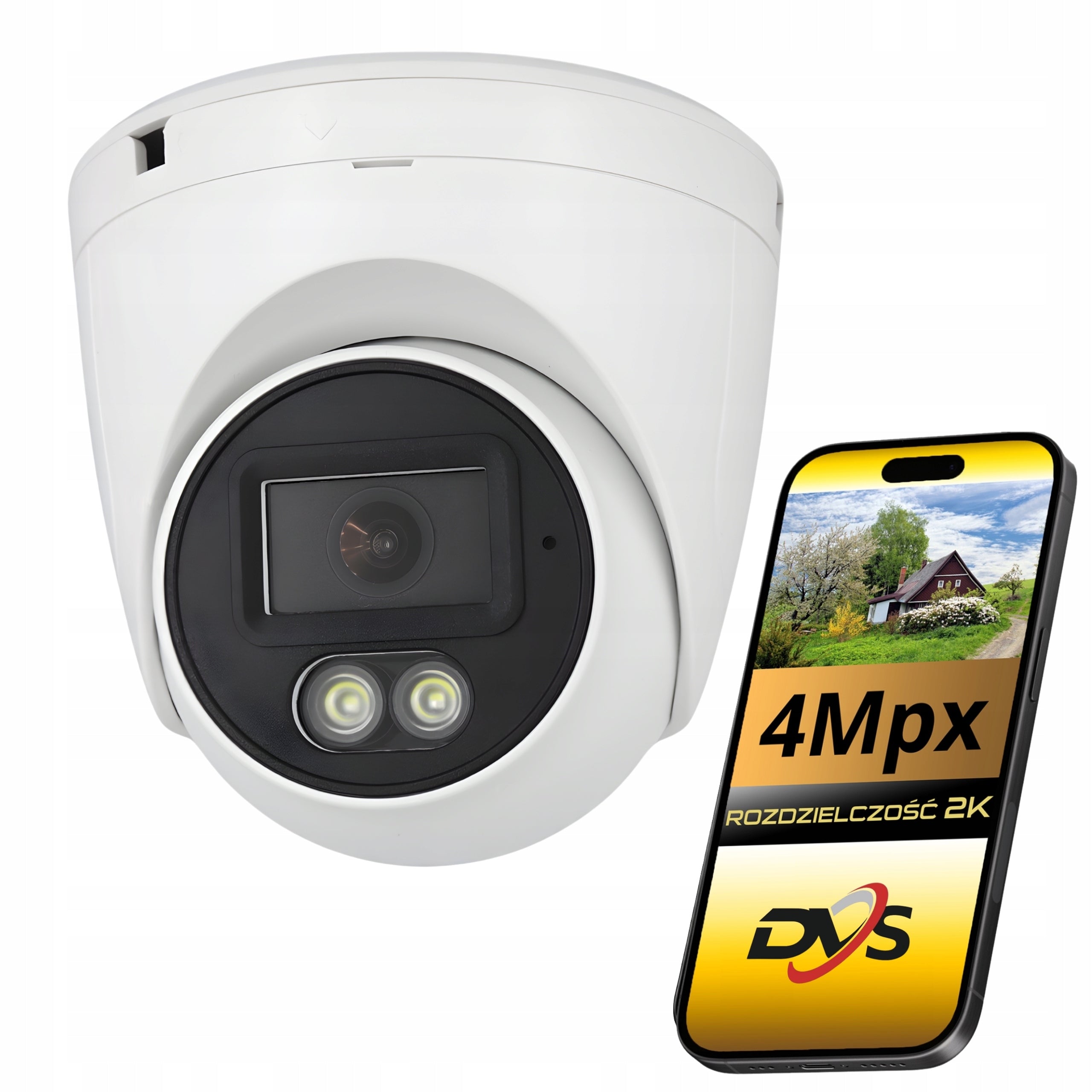 4Mpx ONVIF IP67 IR LED Outdoor PoE IP Camera for Dome Monitoring DVS