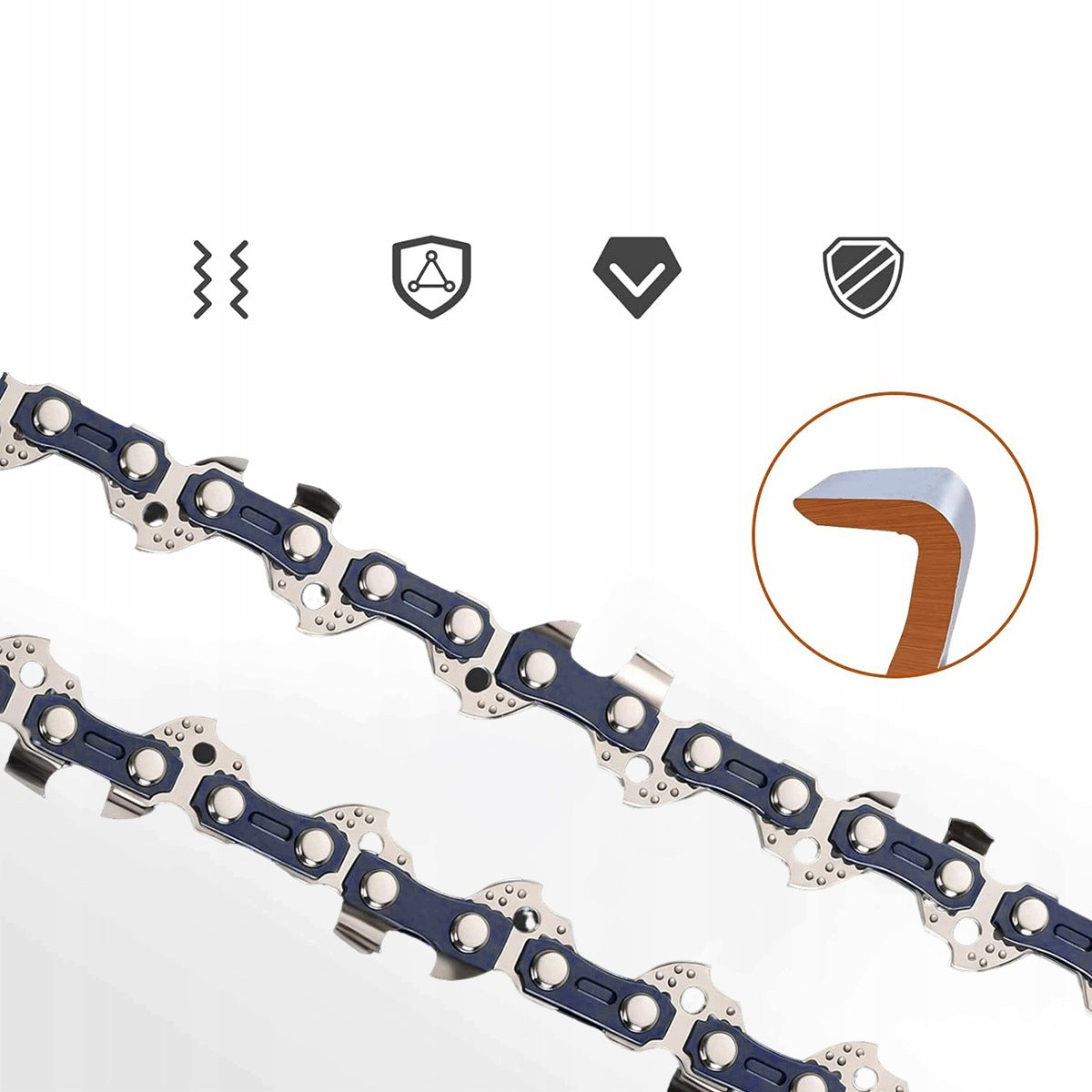 4X CHAIN 12"30CM 3/8 0.5MM 44 FOR SAW STIHL STRONG SOLID CHAIN FOR SAW Brand no brand