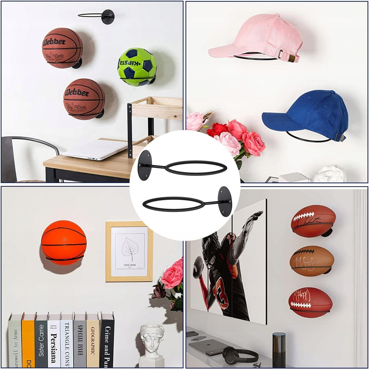 4X HANGER WALL MOUNT BALL HANGER CAP HANGER BALL CIRCLE FOR WALL Brand no brand