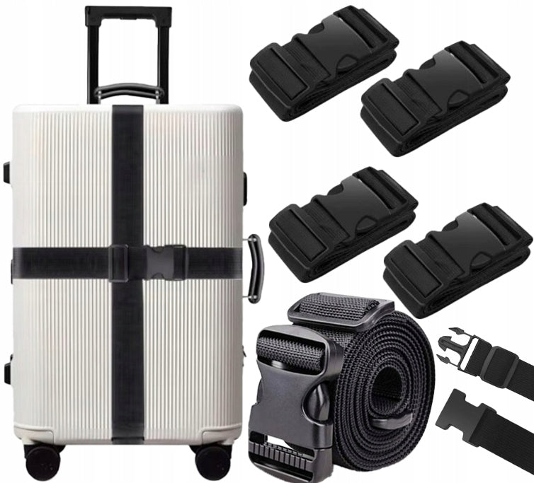 4X LUGGAGE SUITCASE BELT SET LUGGAGE BELTS SECURITY SUITCASE Packaging status original