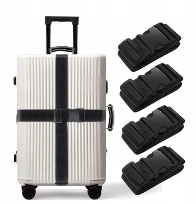 4X LUGGAGE SUITCASE BELT SET LUGGAGE BELTS SECURITY SUITCASE