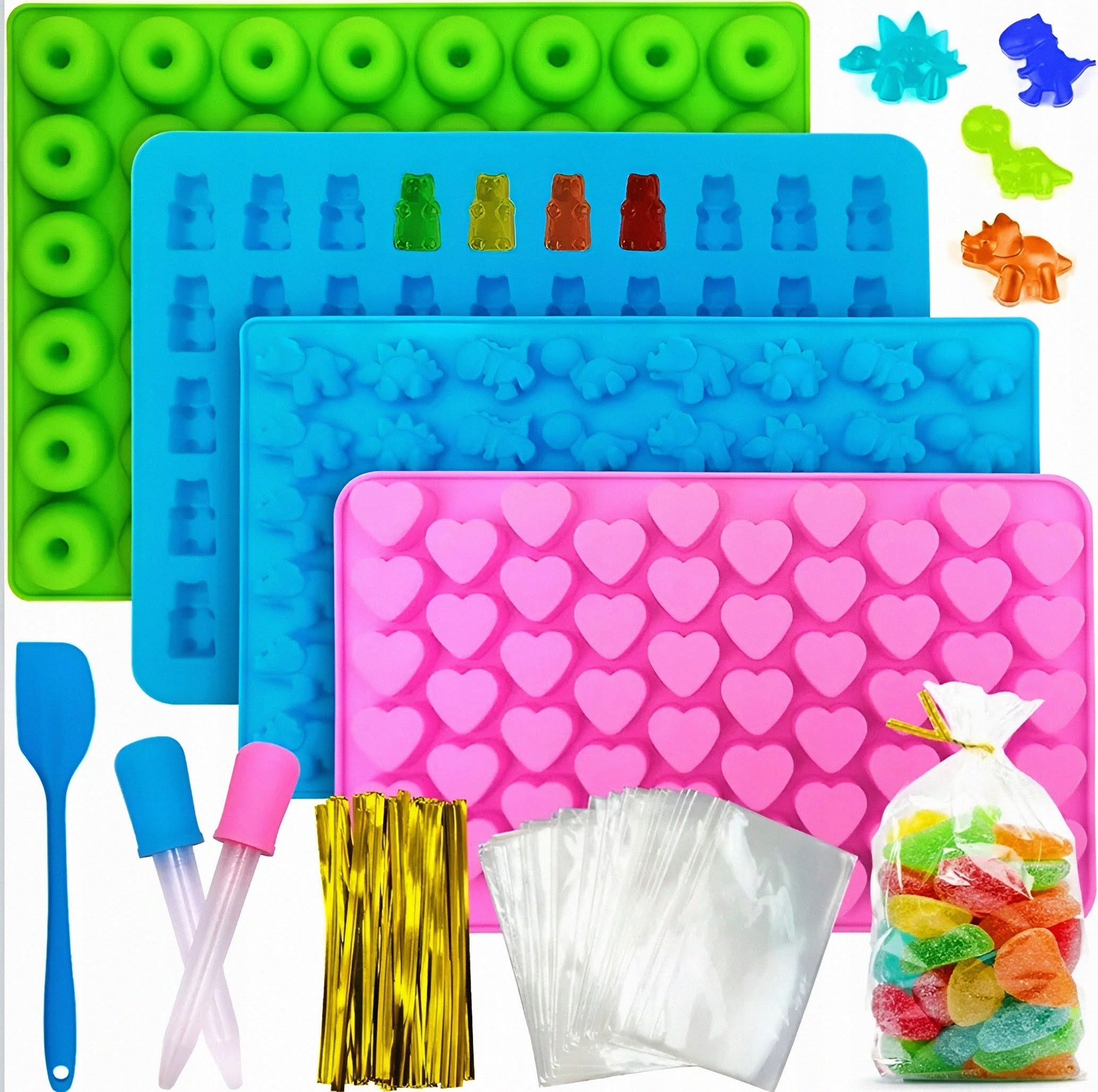 4X MOLDS SILICONE MOLDS FOR CANDY CHOCOLATE PIPETTES AKCESORIA FREEBIE