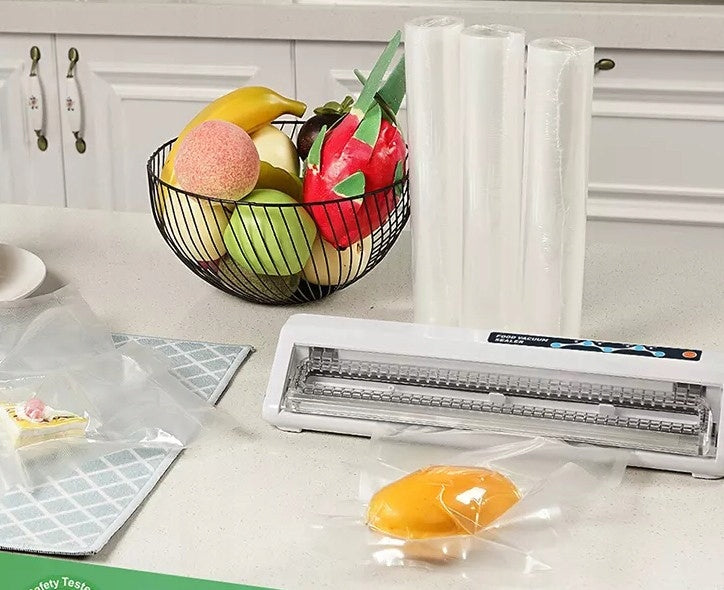 4X MOLETIZED FILM GROOVED ROLL SLEEVE FOR VACUUM SEALER 28cm 6m Packaging status original