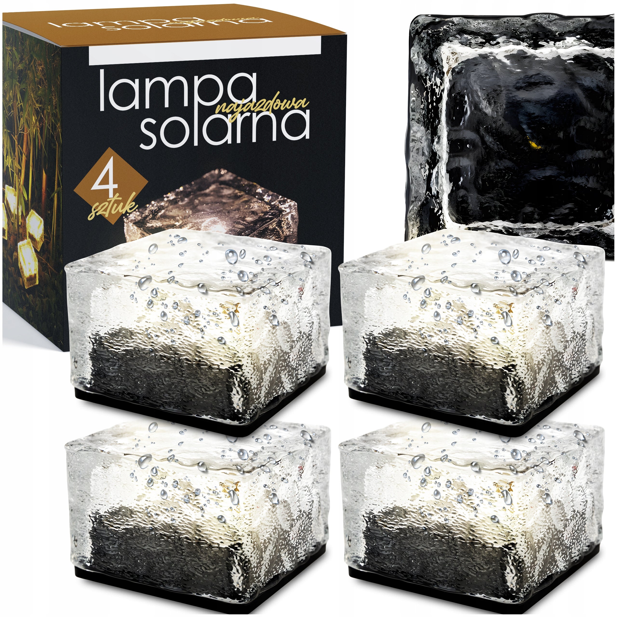 4X SOLAR INRUN LAMP GROUND ICE CUBE INRUN LIGHTS CUBE 7X7