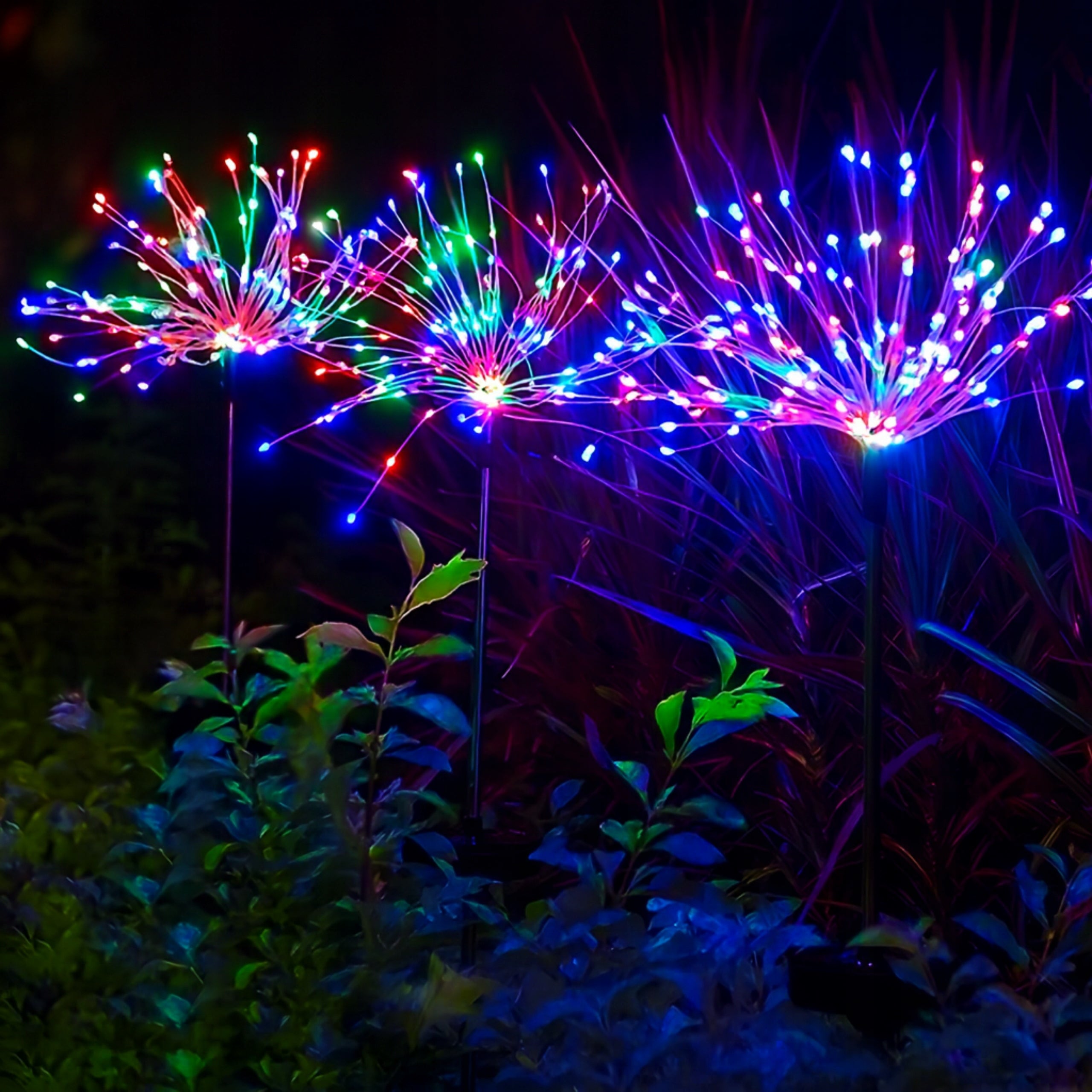 4X SOLAR LAMP HAMMERED GARDEN WATERPROOF DUSK SENSOR DANDELION Packaging status original