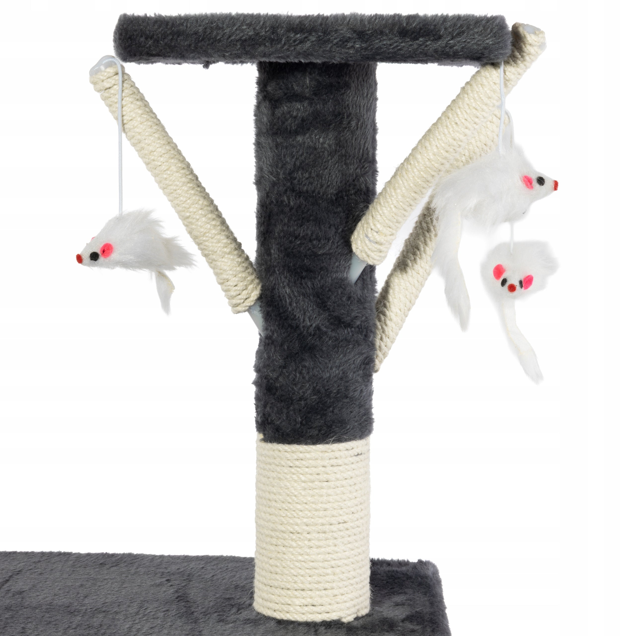 Kačių draskyklė VERDANO PETS, 138 cm, tamsiai pilka, daugiaaukštė