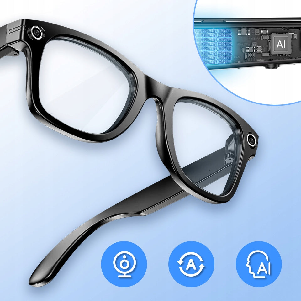 4in1 AI Glasses – Camera, Music, Translator and Voice Assistant in 49 Grams Packaging status original