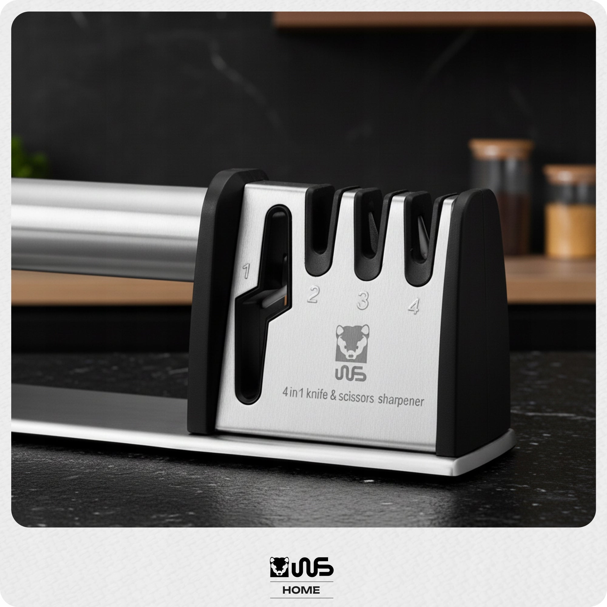 4in1 Handheld Professional Compact Kitchen Knife and Scissor Sharpener Manufacturer code Ostrzałka do Noża 4w1 Diamentowa do Kuchni