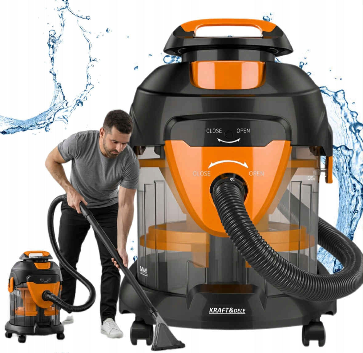 4in1 WASHING VACUUM CLEANER for home and car wet dry carpet and upholstery washing
