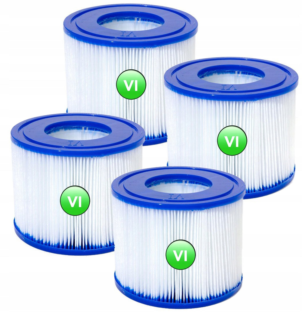 4x FILTER FOR LAY-Z-SPA PUMP JACUZZI 60311 BESTWAY CARTRIDGE TYPE VI