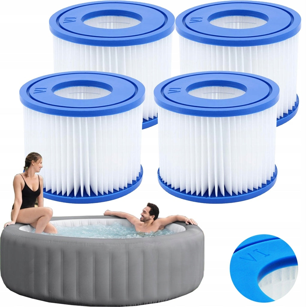 4x Filter for swimming pool pump JACUZZI LAY Z SPA Bestway 60311 type VI Lay-Z-SPA