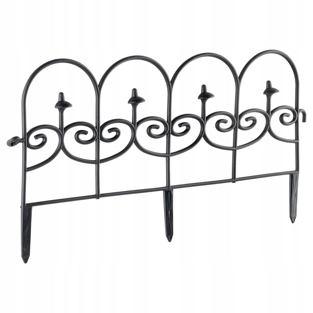 4x GARDEN Fence black border palisade lawn edging beds 238 cm Manufacturer Vilde