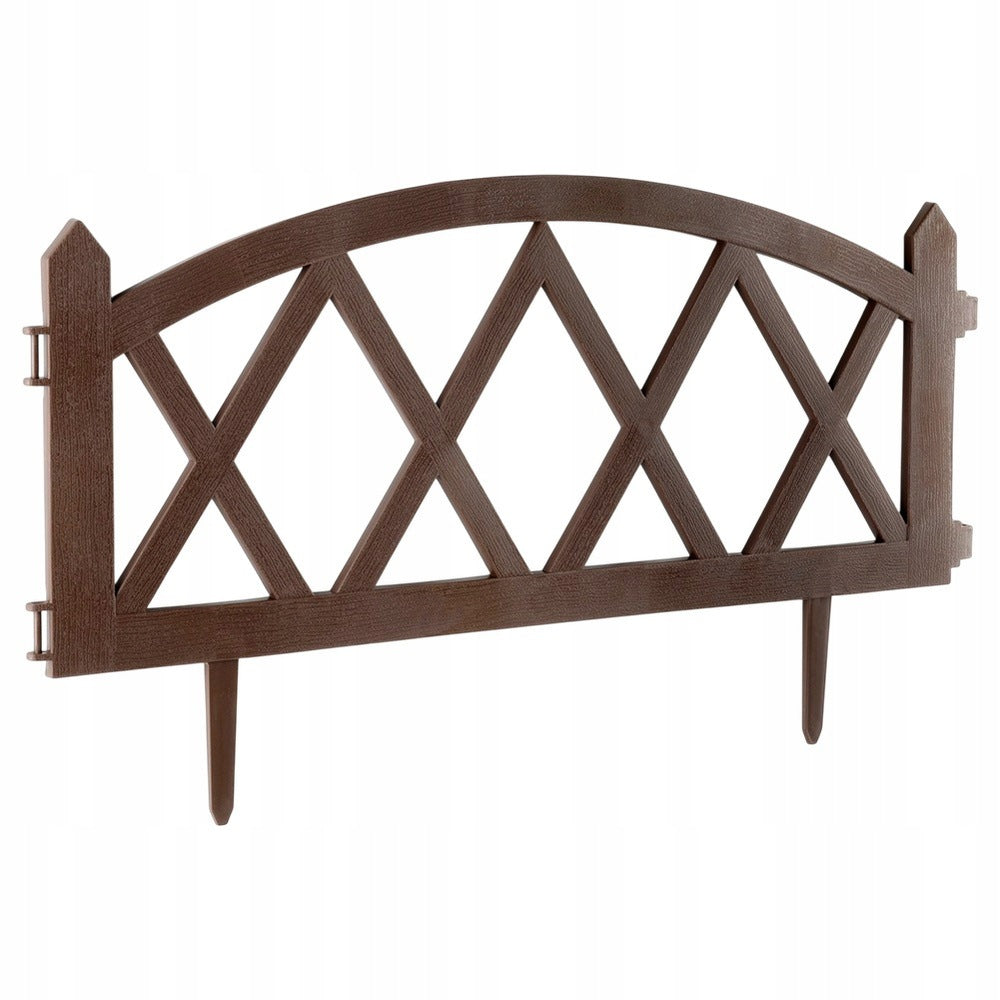 4x GARDEN Fence brown border palisade lawn edging beds 228 cm Manufacturer Vilde