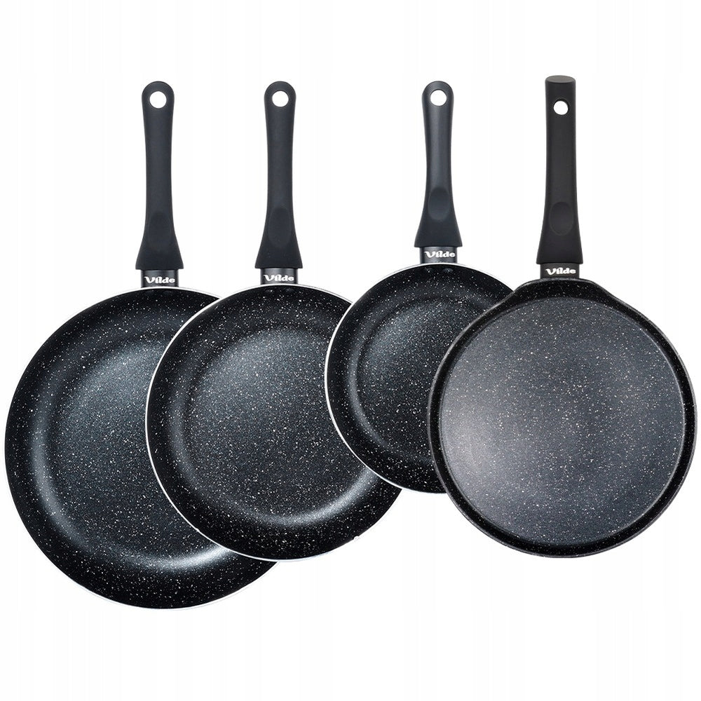 4x GRANITE frying pan set for frying pan 20 24 28 cm + pancakes Manufacturer code 5900670109445