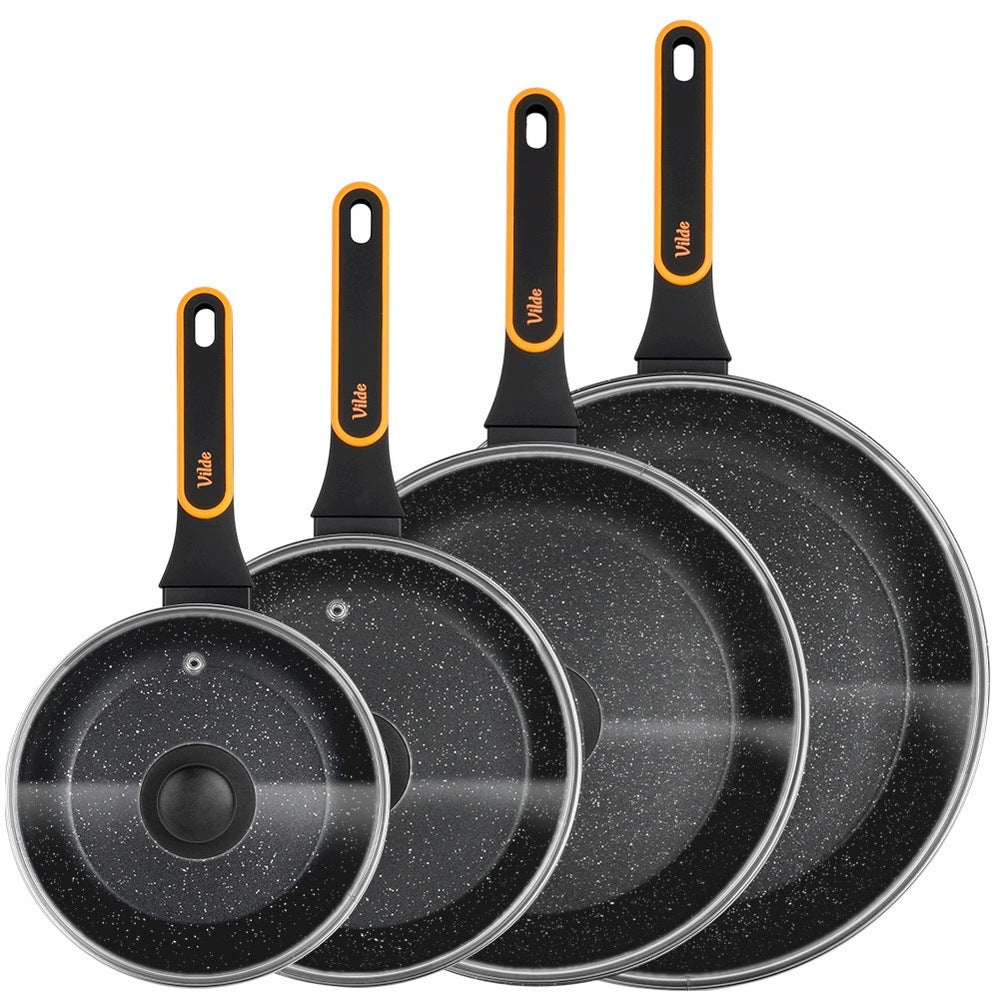4x GRANITE pan with lid pan set VILDE 20 24 28 32 Brand Vilde