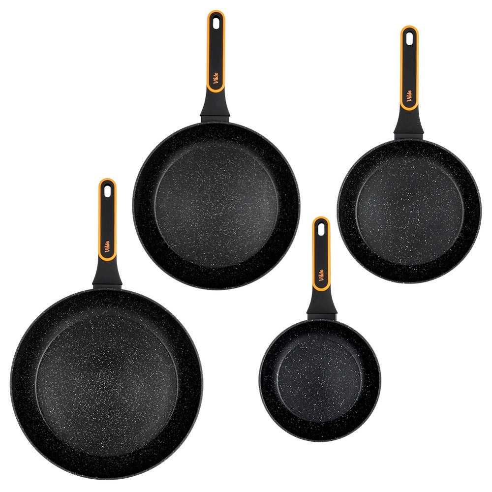 4x GRANITe frying pan for frying stewing pan set VILDE 20 24 28 32 Brand Vilde