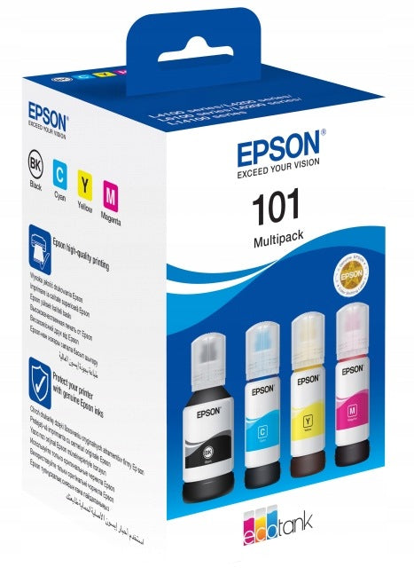 4x INK - ORIGINAL SET OF 4 inks Epson 101 CMYK