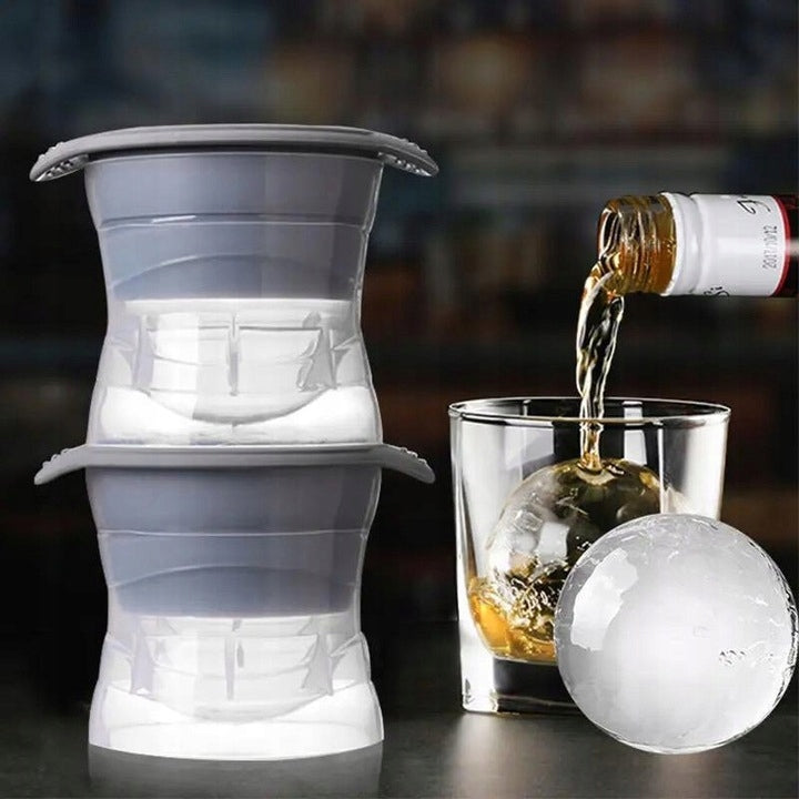 4x MOLD ICE CUBE MOLD SILICONE FOR ICE BALLS ICE MAKER Packaging status original