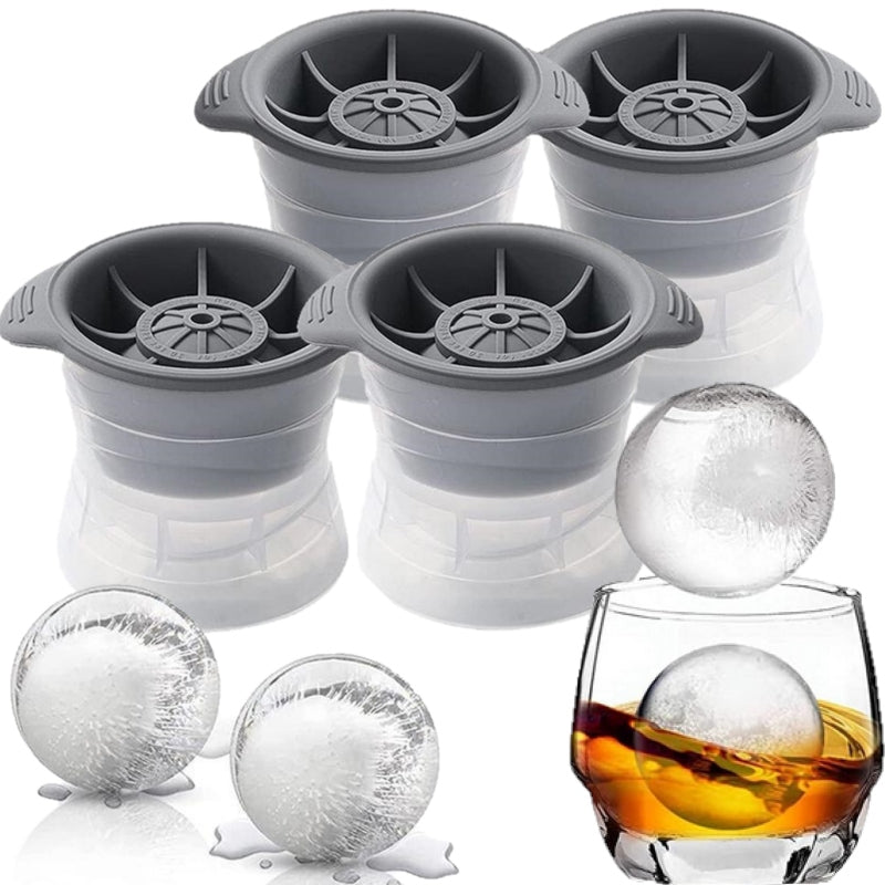 4x MOLD ICE CUBE MOLD SILICONE FOR ICE BALLS ICE MAKER