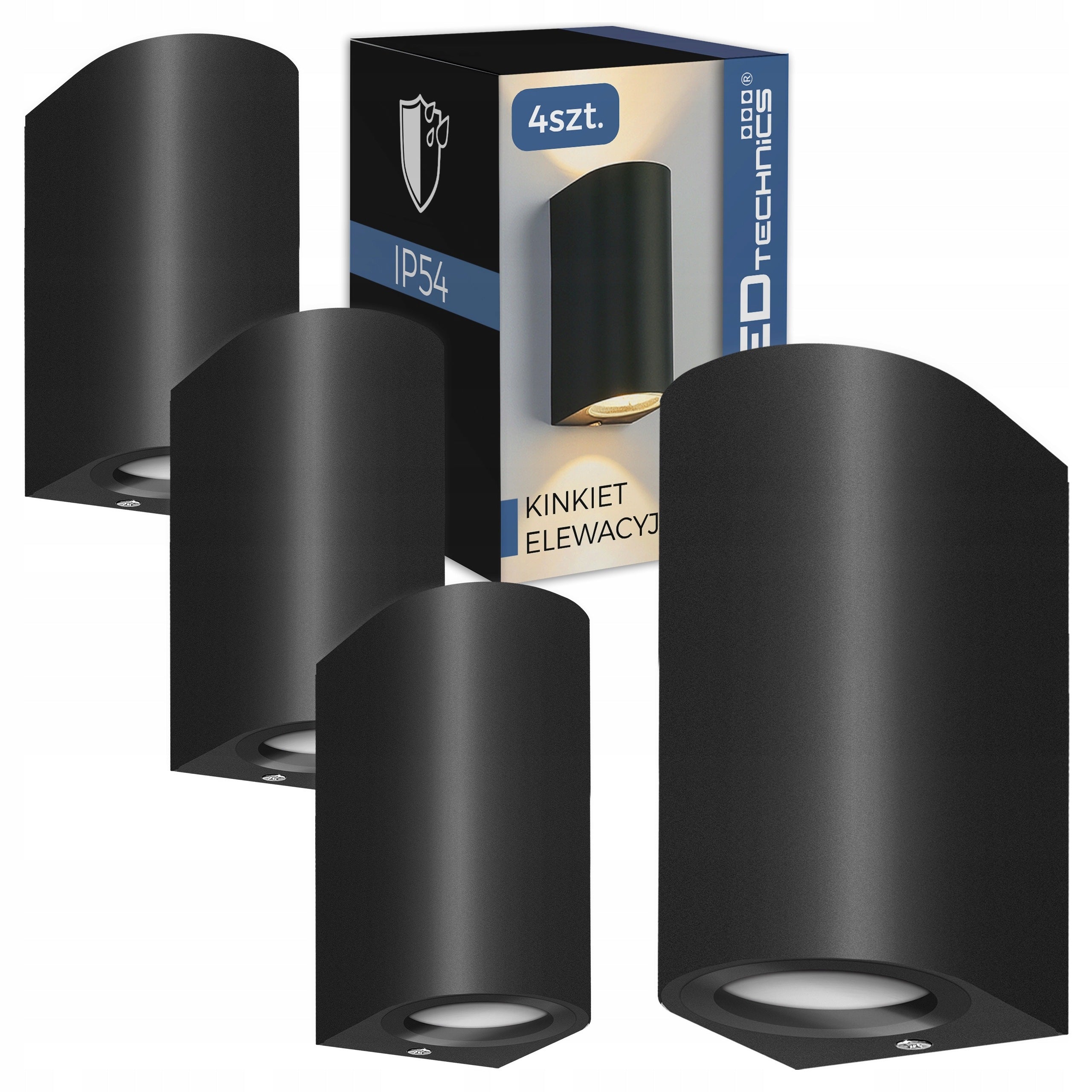 4x Outdoor Garden Wall Lamp For 2x GU10 Lamp Wall Facade Fixture