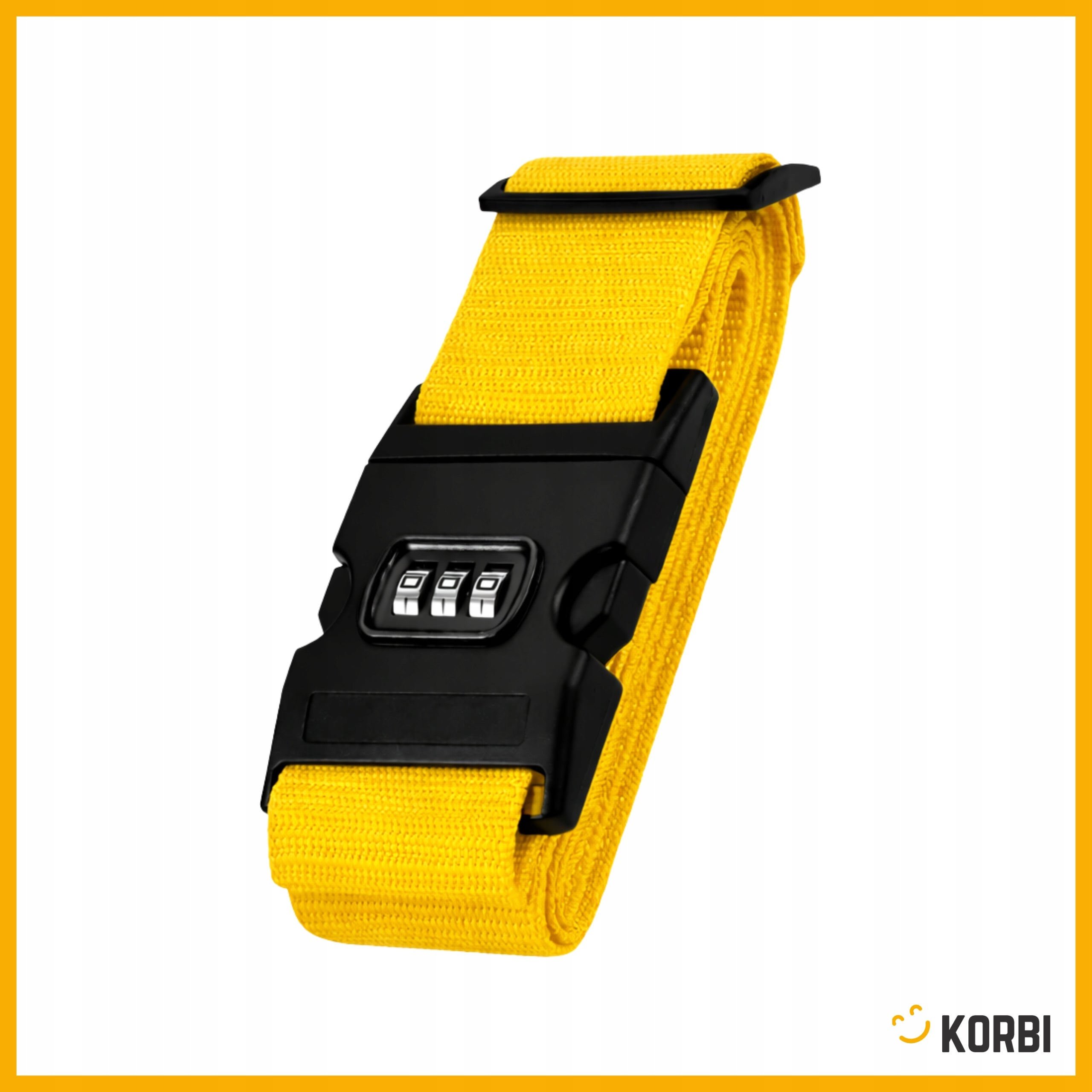 4x SECURITY BELT DOUBLE SUITCASE LUGGAGE BAGS TRAVEL 388 CM YELLOW Manufacturer code ŻÓŁTY PAS 388 cm Korbi