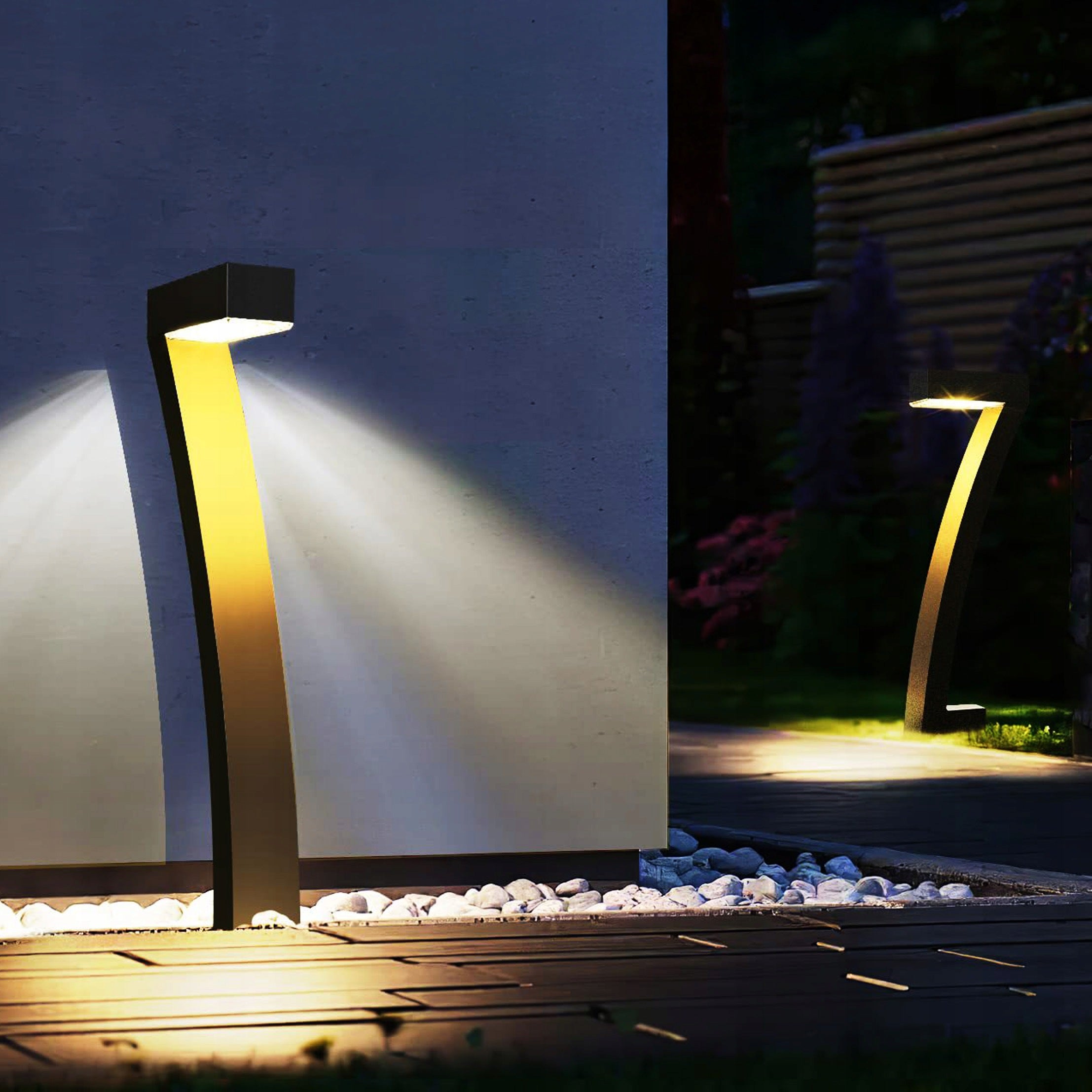 4x SOLAR LAMP GARDEN SET Decorative Punched Driveway LED Sidewalk Strong Brand Gotel