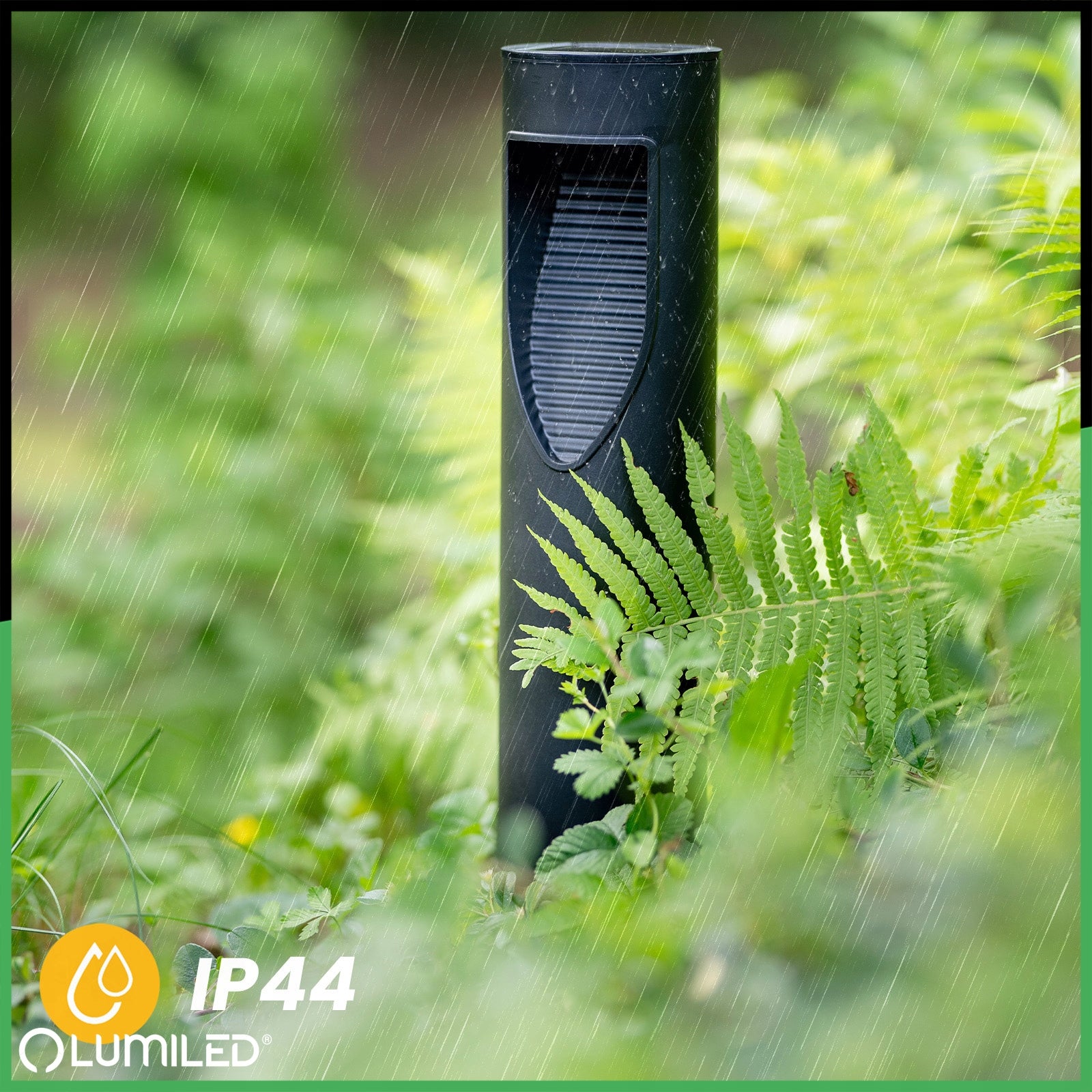 4x Solar Garden Lamp LED Punched Garden Post with Twilight Sensor Spike length 10.5 cm