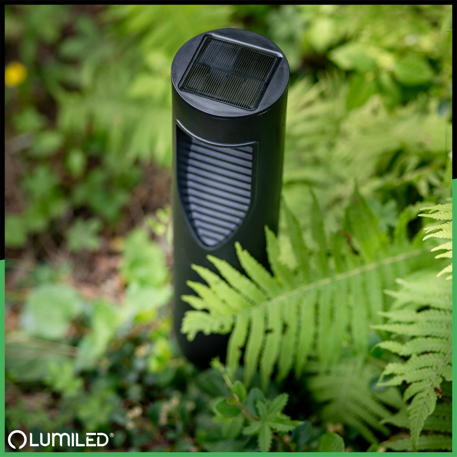 4x Solar Garden Lamp LED Punched Garden Post with Twilight Sensor Total height 45 cm