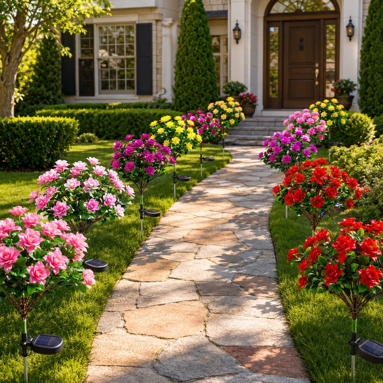 4x Solar Garden Lights LED Flowers Punched Decorative Manufacturer code 6978991474480