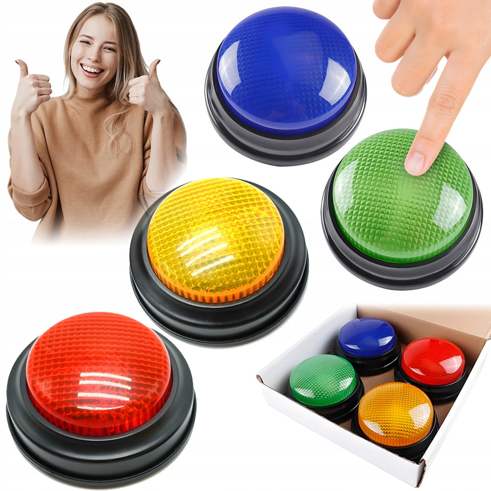 4x Sound and light buzzers for game shows, sounders
