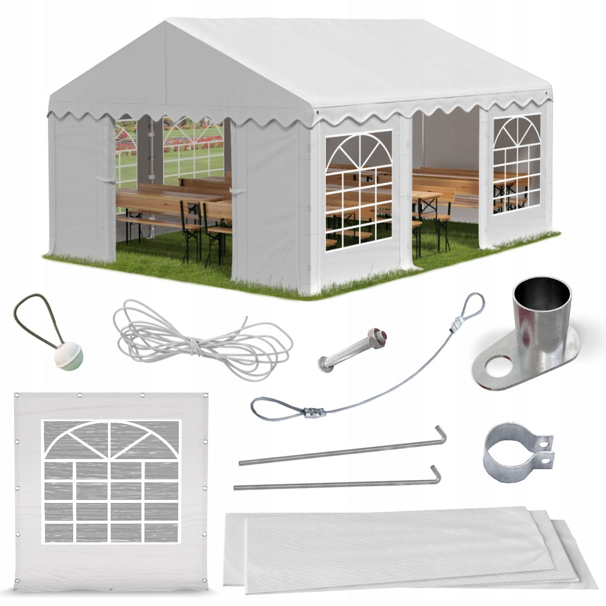 4x6 Garden Party Tent DAS 240 S VARIOUS COLORS