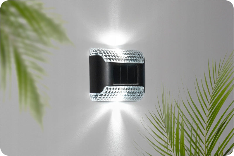 4xDECORATIVE SOLAR LAMP OUTDOOR FOR RAILING BALCONY TERRACE FACADE Brand Decorya