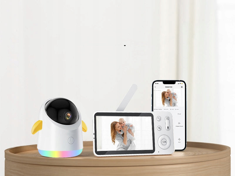 5" 2K NANNY HOME WIFI CAMERA ROTATING AUTOMATIC TRACKING WITH Bracket Packaging status original