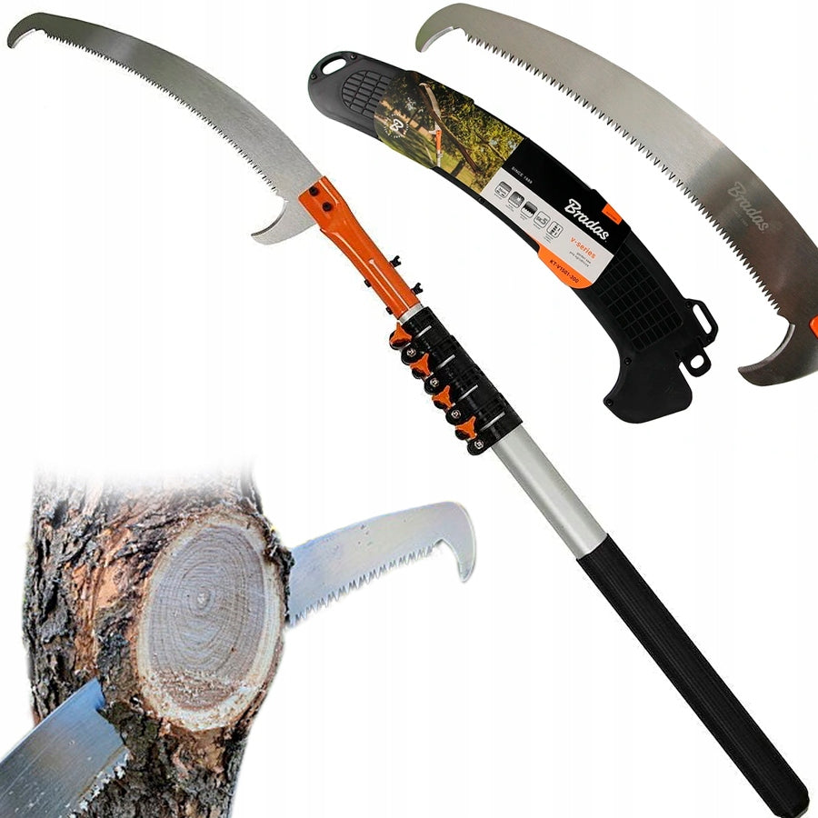 5,5M BRANCH CUTTING SAW WITH HAND HOOK ON BOOM TELESCOPE SHARP