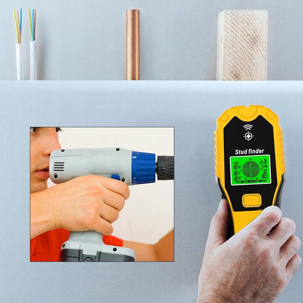5 IN 1 CABLE WIRE DETECTOR METAL PIPE DETECTOR IN METAL WOOD WALL Batteries included yes