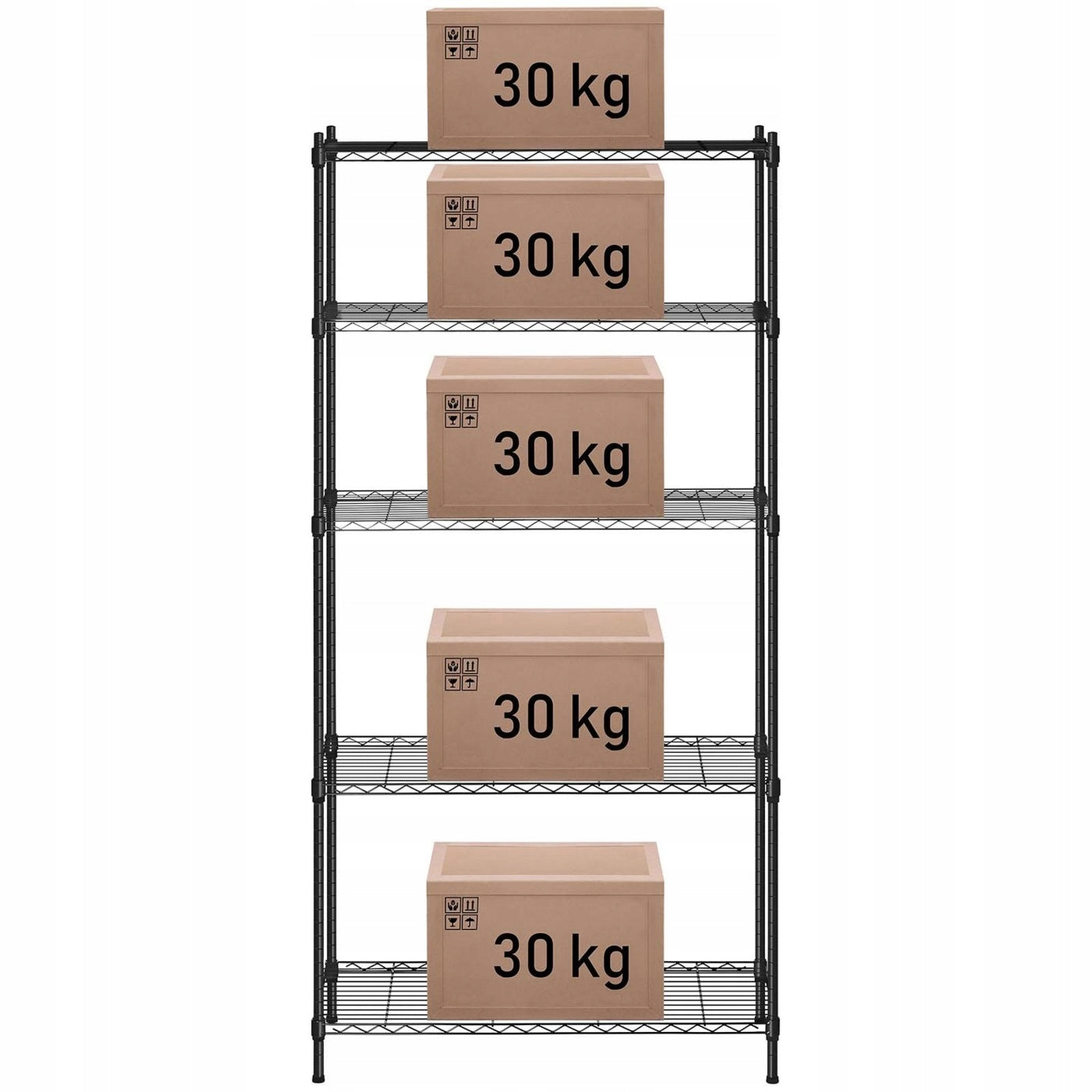 5-SHELF GASTRONOMIC WIRE RACK 35x90x180 Manufacturer Royal Catering