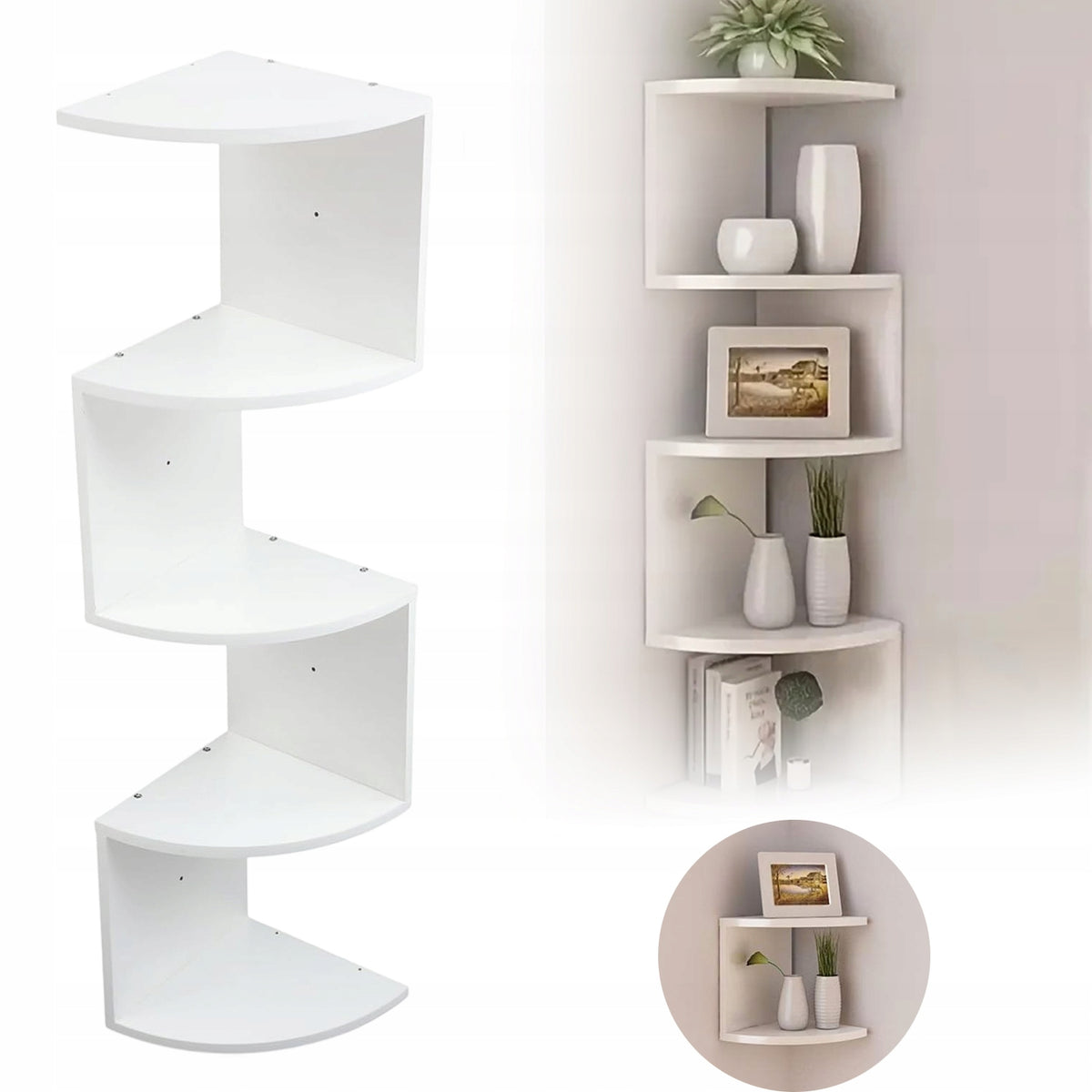 5-TIER CORNER SHELF DECORATION RACK FOR SHELF STORAGE 1 PACK