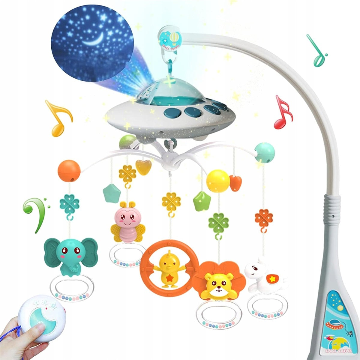 5 animals music carousel with star projection 3 colors and remote control Packaging status original