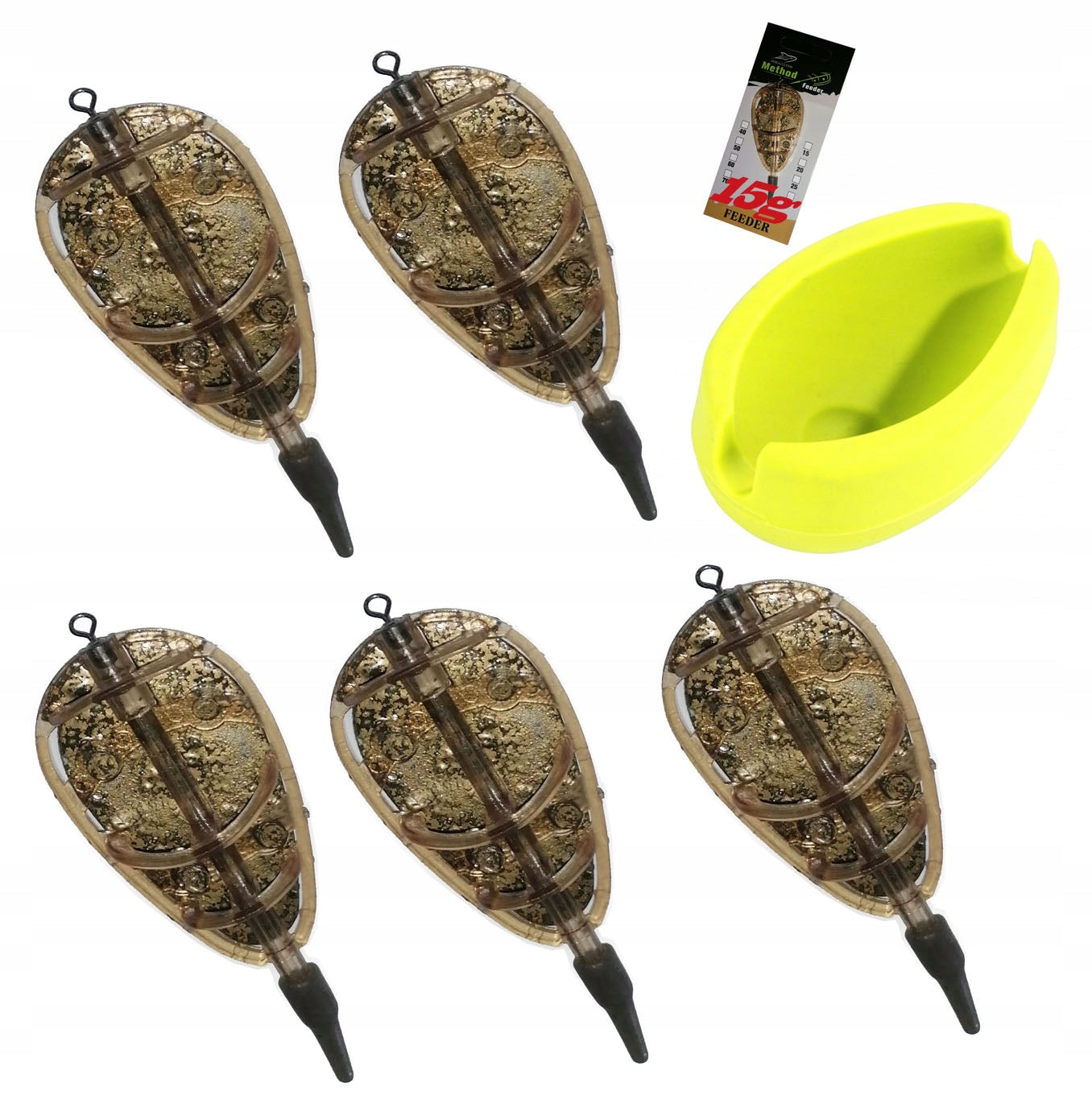 5 pcs basket for method 25g basket leader METHOD FEEDER plus mold Brand Miracle Fish