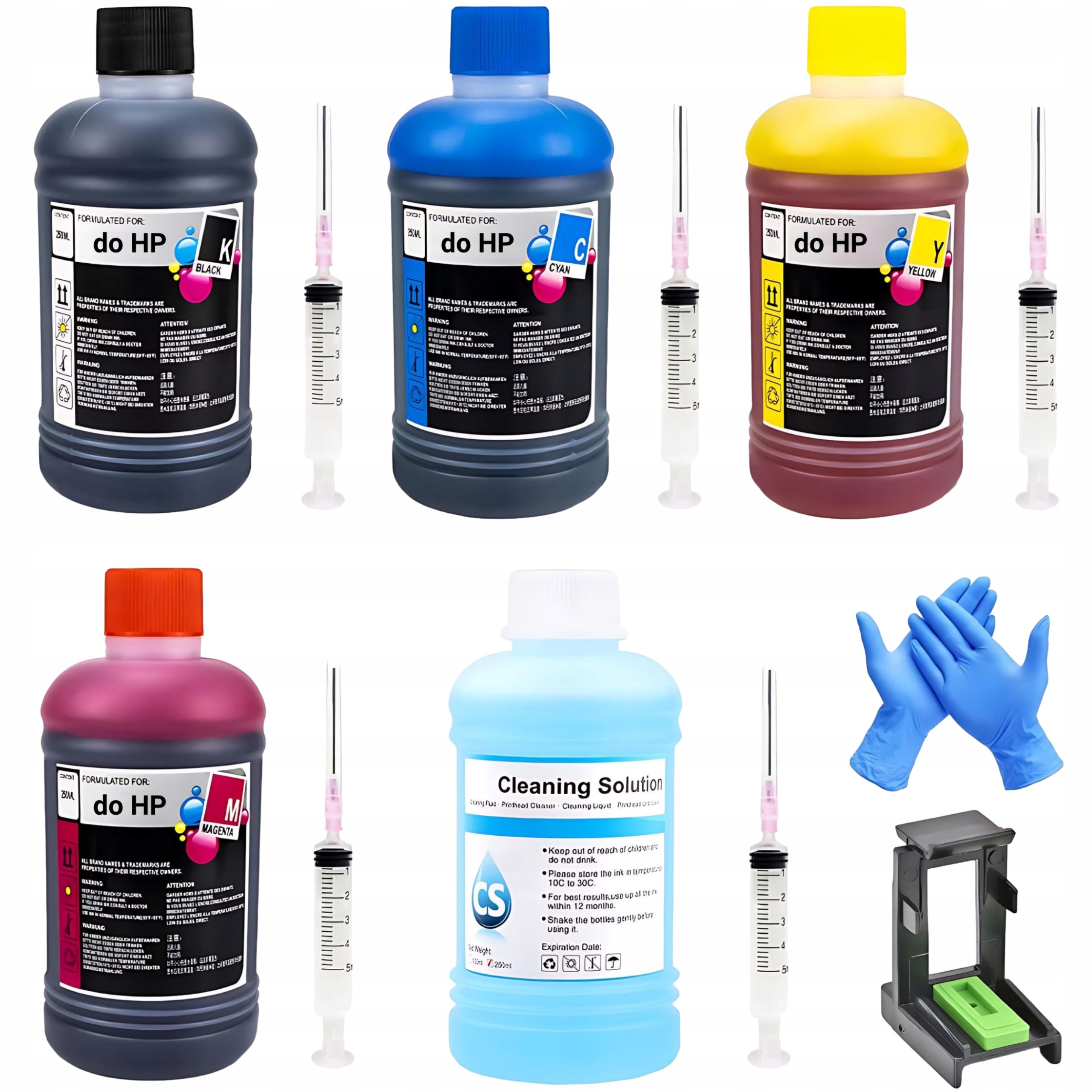 5 x 250 ml HP 305 652 304 301 302 650 Regeneration Filling Ink CLIP