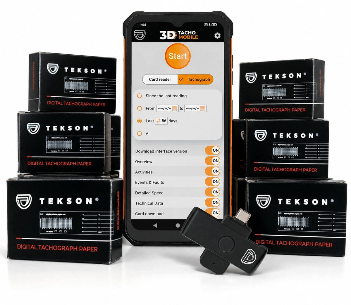 5 x Tacho Paper| TEKSON 3D TACHO MOBILE - LATEST TACHO