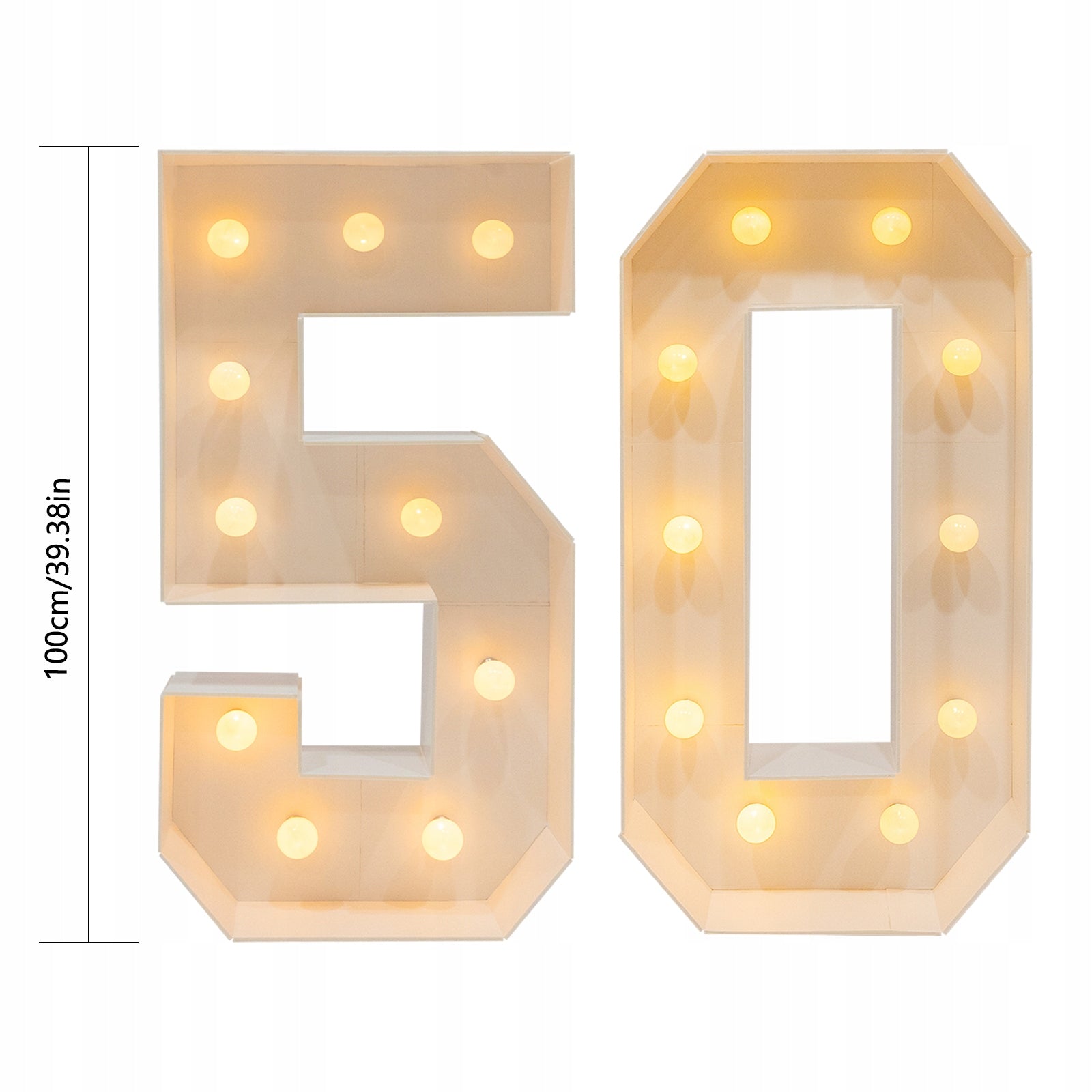 50 Light Up Numbers, Digital Light for Birthday, with 20-LED Bulbs Manufacturer code 50 LIGHT UP NUMBERS