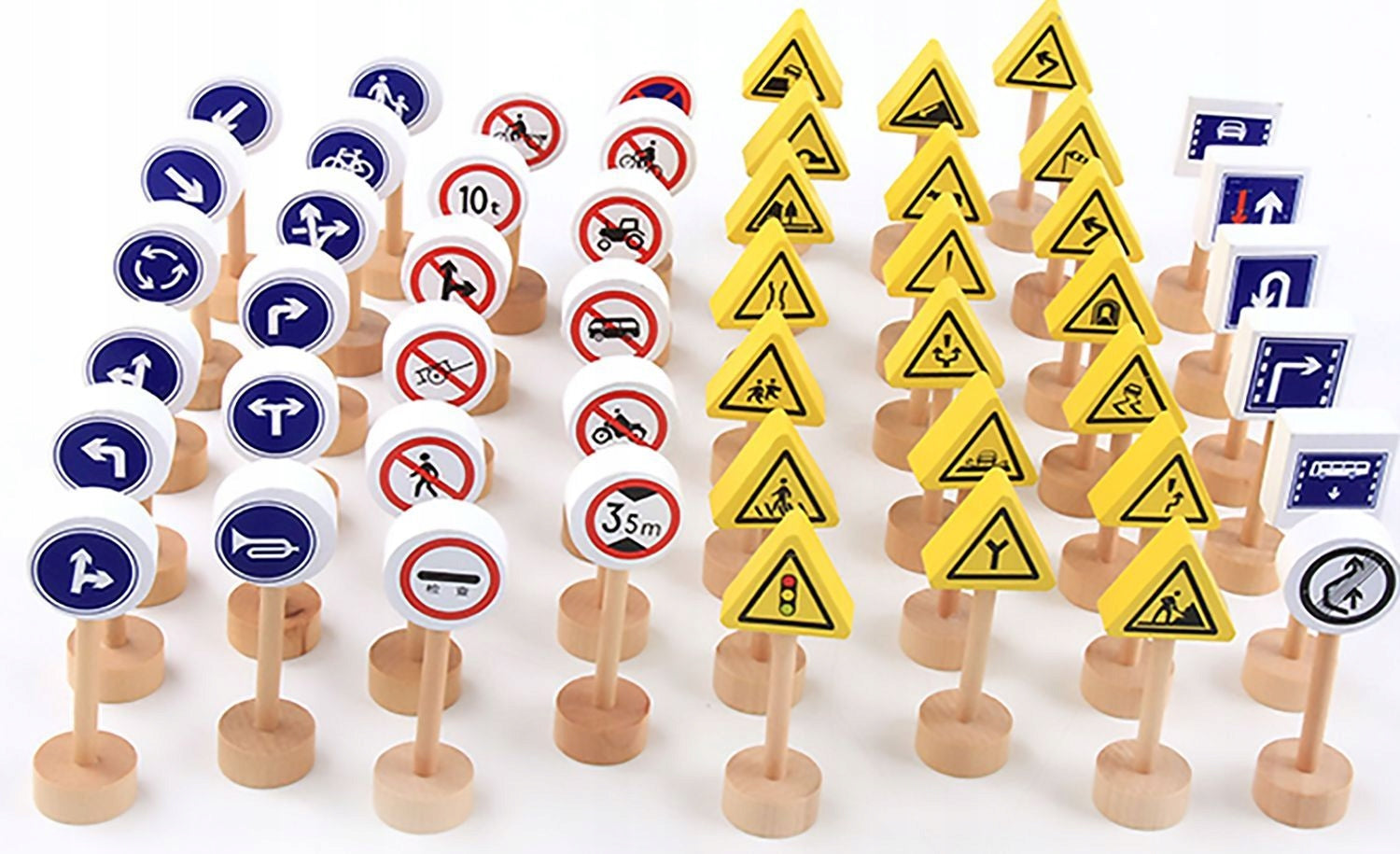 50 Pcs x 2 LARGE WOODEN ROAD SIGNS DOUBLE SIDED Wooden Road Signs