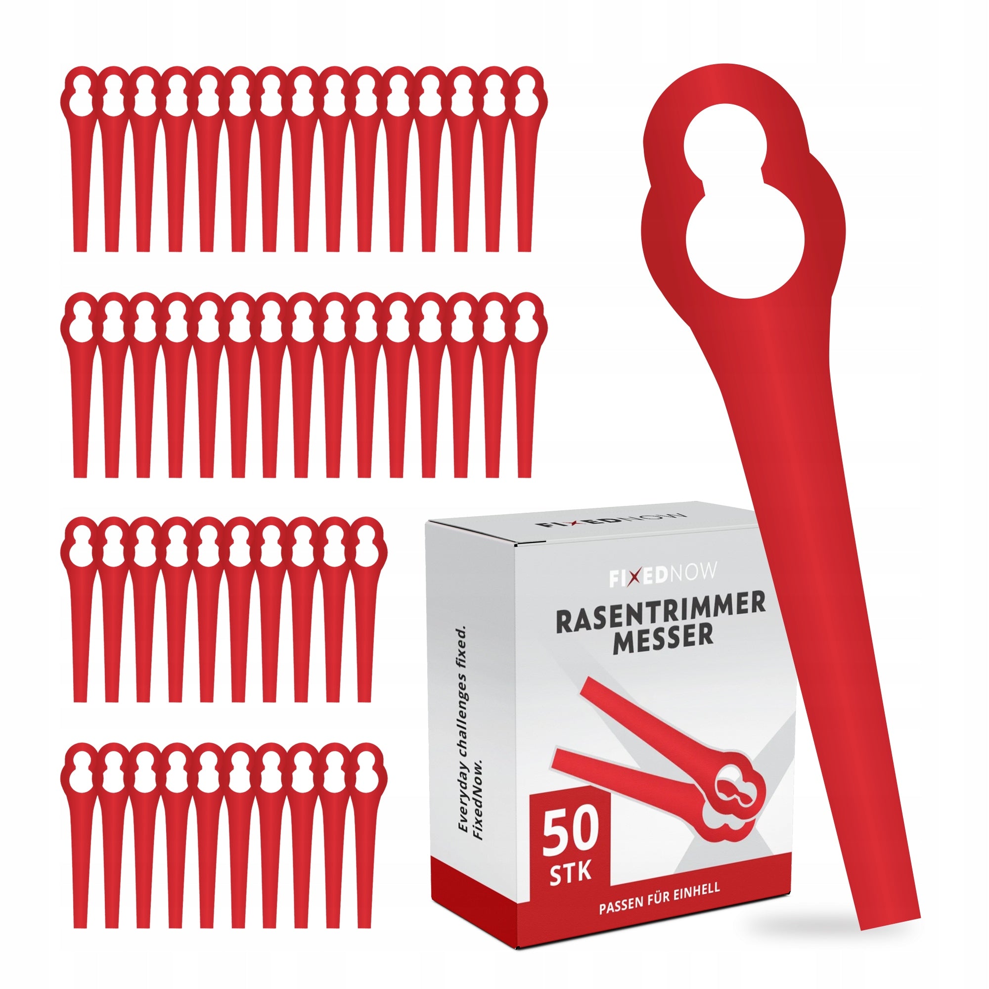 50 x Spare Einhell Trimmer Knives Plastic Blades